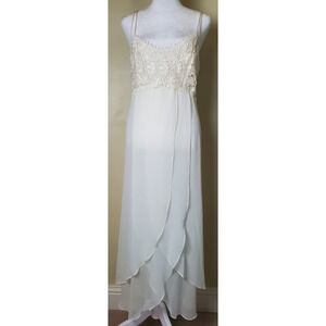 Vintage Flora Nikrooz Nightgown Lingerie Sheer Babydoll Bridal Coquette Slip